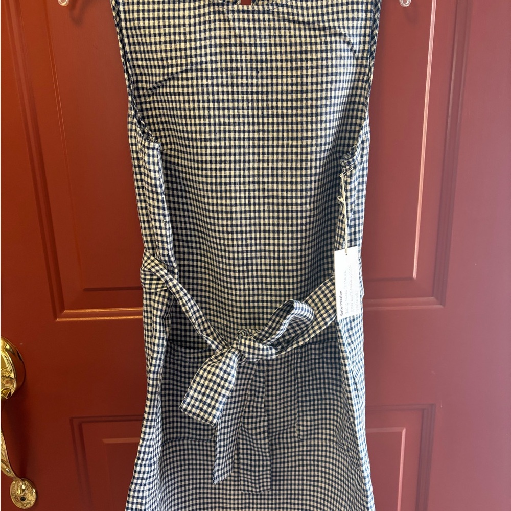 Black and White Gingham Apron